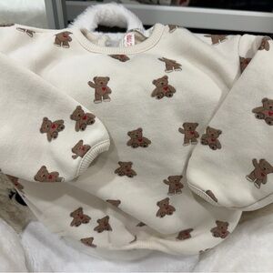 Zara Cream Teddy Bear Kids Sweater